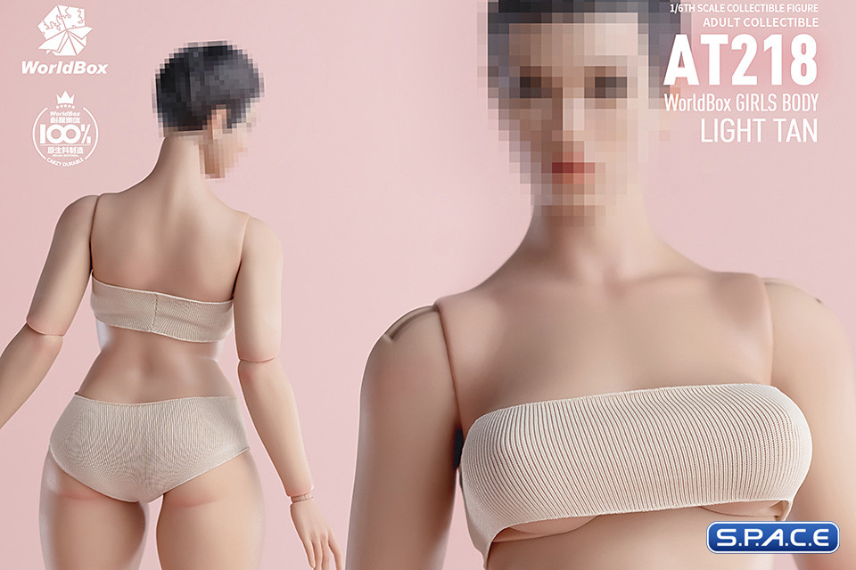 1/6 Scale plus-size female Body AT218B (light tan)
