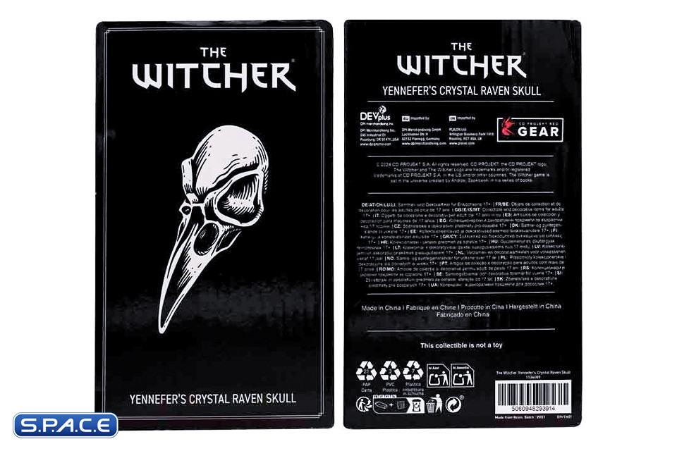 1:1 Yennefers Crystal Raven Skull Life-Size Replica (The Witcher 3: Wild Hunt)