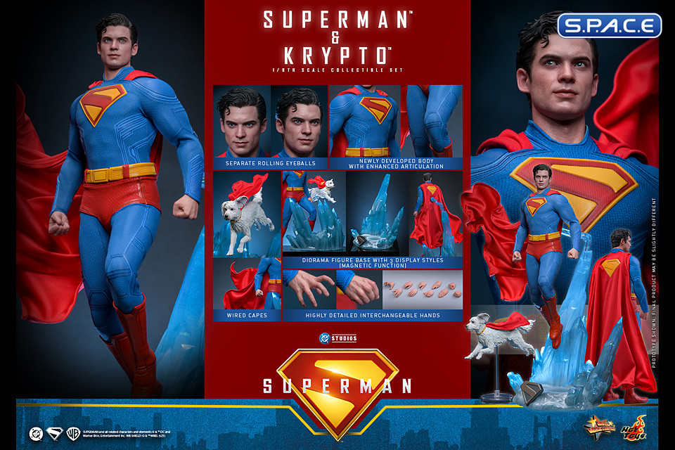 1/6 Scale Superman & Krypto Movie Masterpiece Set MMS812 (Superman)