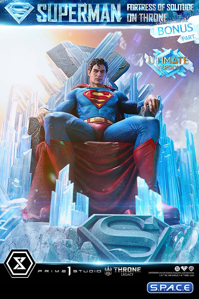 1/4 Scale Superman Fortress of Solitude on Throne Ultimate Throne Legacy Statue - Bonus Version (DC Comics)