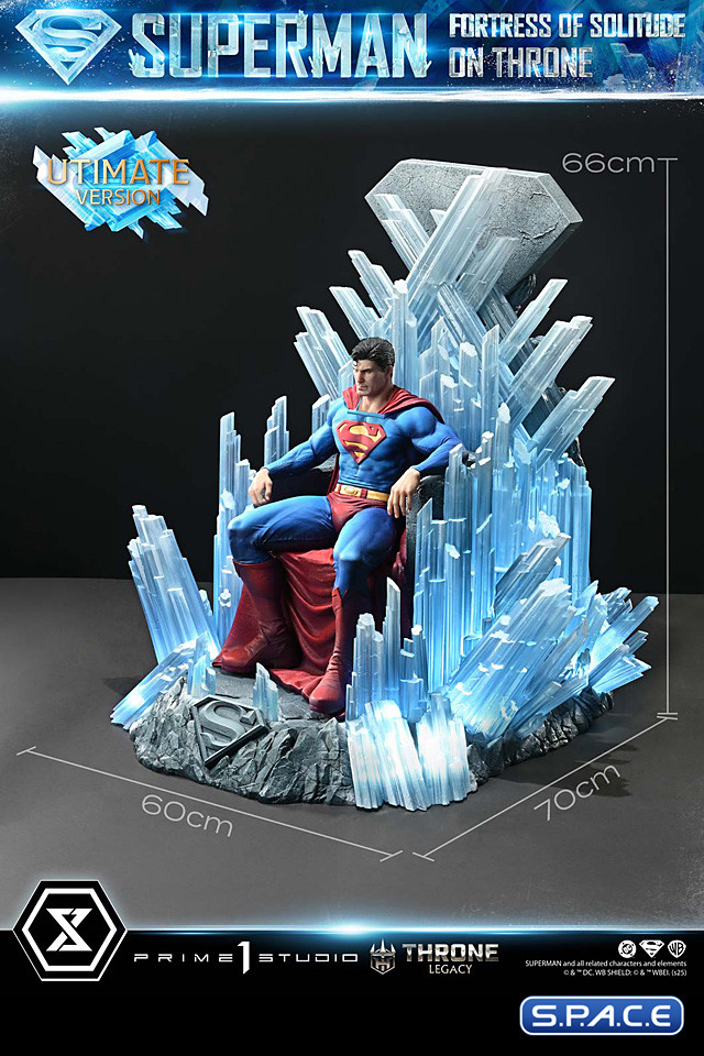 1/4 Scale Superman Fortress of Solitude on Throne Ultimate Throne Legacy Statue - Bonus Version (DC Comics)