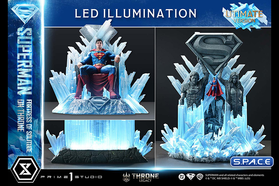 1/4 Scale Superman Fortress of Solitude on Throne Ultimate Throne Legacy Statue - Bonus Version (DC Comics)