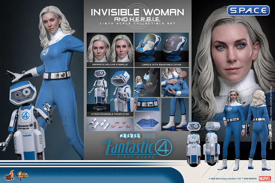 1/6 Scale Invisible Woman & H.E.R.B.I.E. Deluxe Version Movie Masterpiece MMS824 (The Fantastic Four: First Steps)