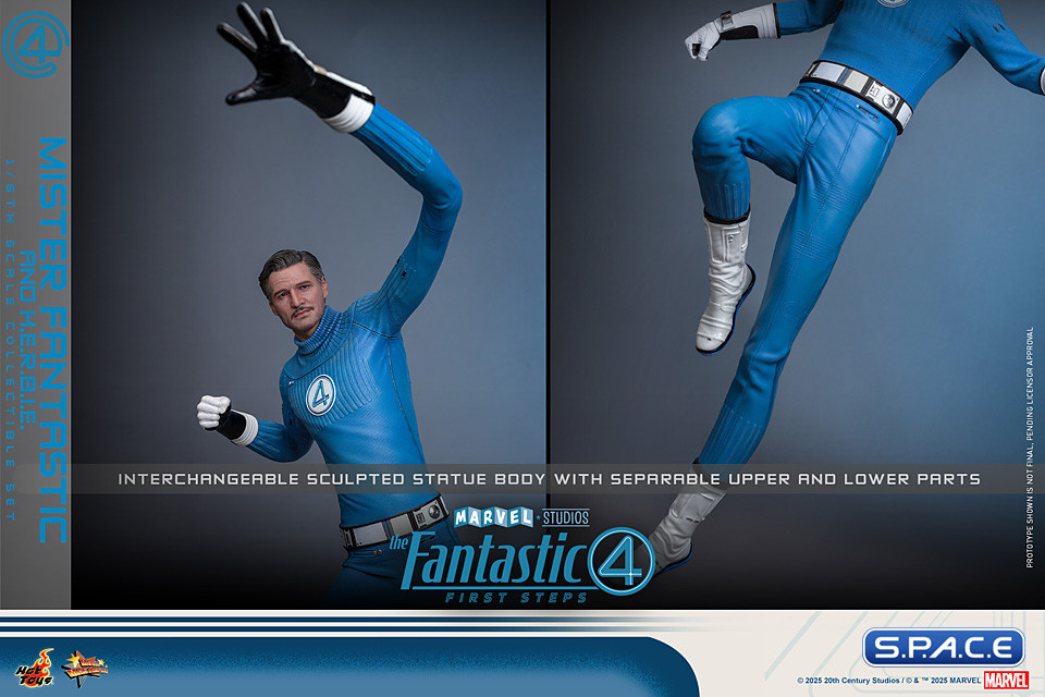 1/6 Scale Mister Fantastic & H.E.R.B.I.E. Deluxe Version Movie Masterpiece MMS822 (The Fantastic Four: First Steps)
