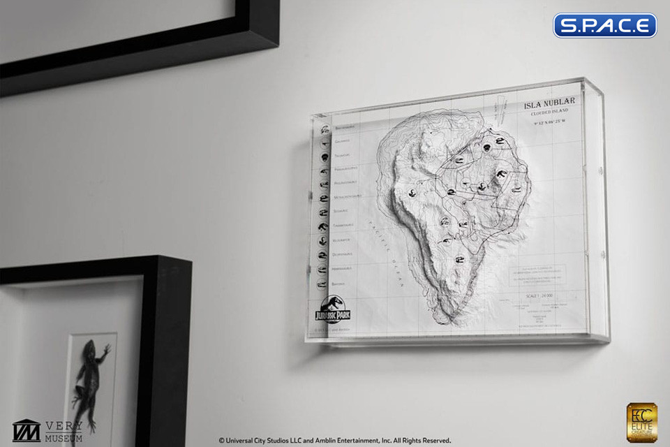 Isla Nublar Topographic 3D Map (Jurassic Park)