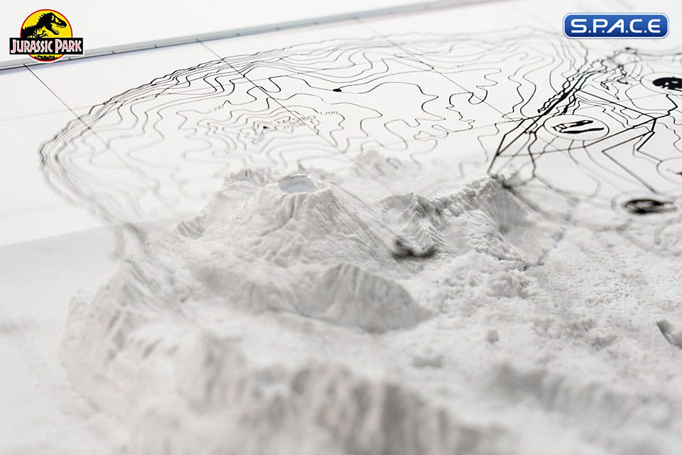 Isla Nublar Topographic 3D Map (Jurassic Park)