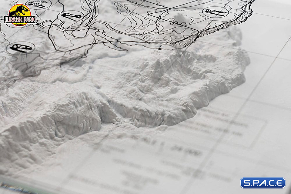 Isla Nublar Topographic 3D Map (Jurassic Park)