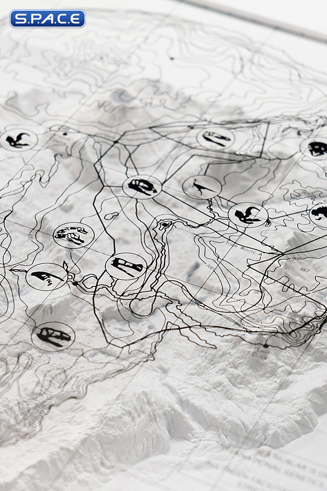 Isla Nublar Topographic 3D Map (Jurassic Park)