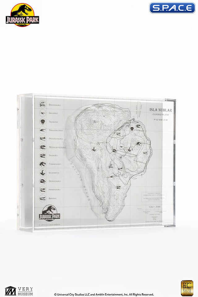 Isla Nublar Topographic 3D Map (Jurassic Park)