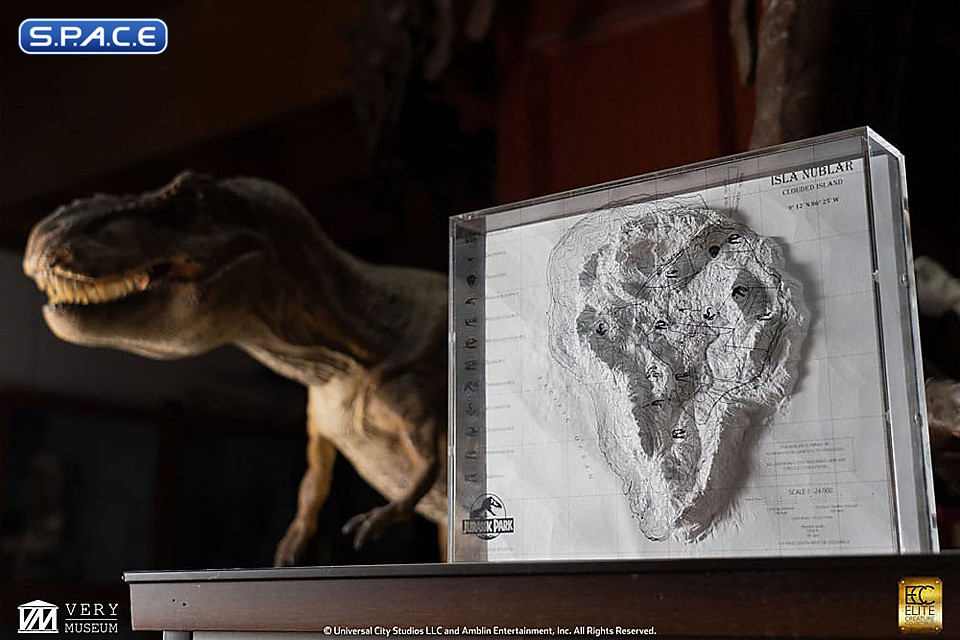 Isla Nublar Topographic 3D Map (Jurassic Park)