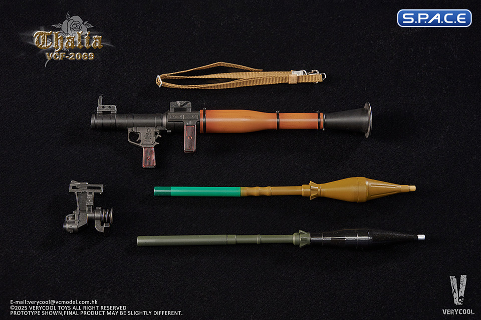 1/6 Scale Desert Female Soldier Thalia - brown hair Version