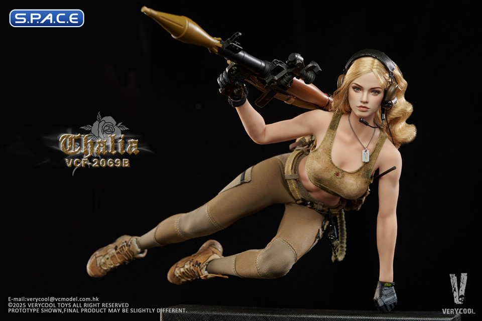 1/6 Scale Desert Female Soldier Thalia - blonde hair Version