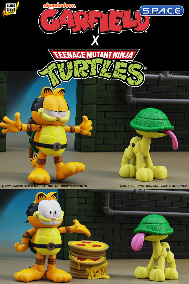 Garfello & Sidekick 2-Pack (Garfield x Teenage Mutant Ninja Turtles)