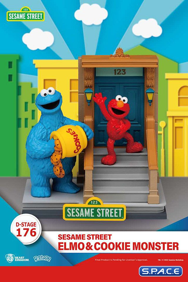 Elmo & Cookie Monster Diorama Stage 176 (Sesame Street)