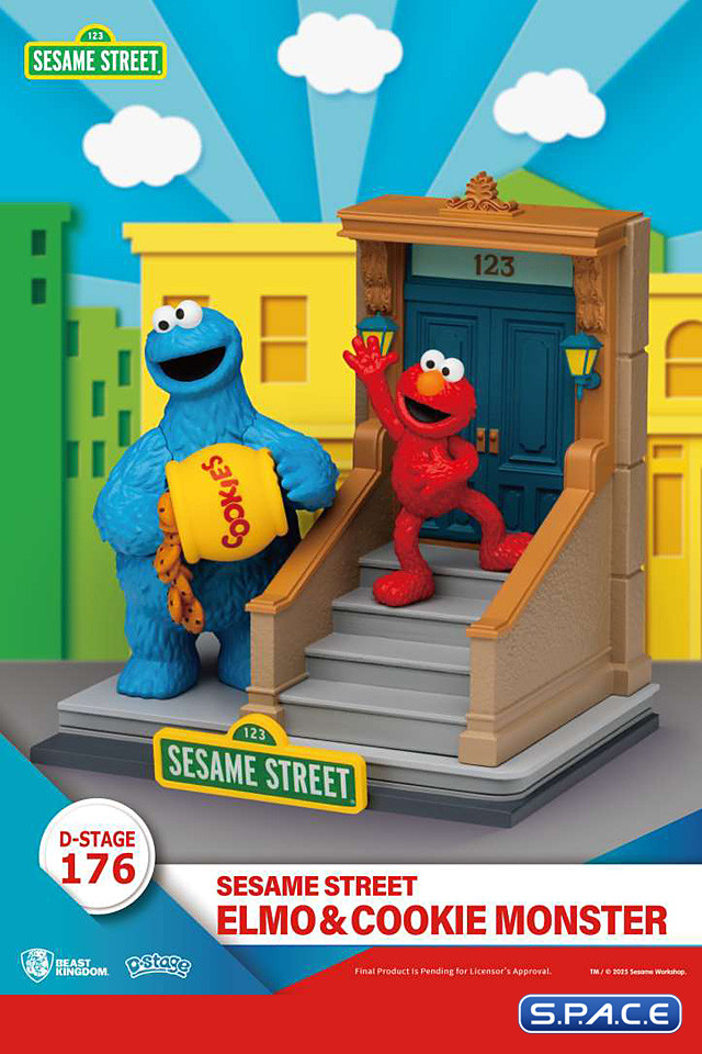Elmo & Cookie Monster Diorama Stage 176 (Sesame Street)