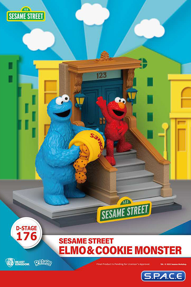 Elmo & Cookie Monster Diorama Stage 176 (Sesame Street)