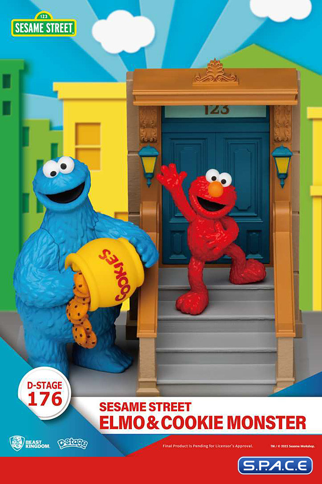 Elmo & Cookie Monster Diorama Stage 176 (Sesame Street)