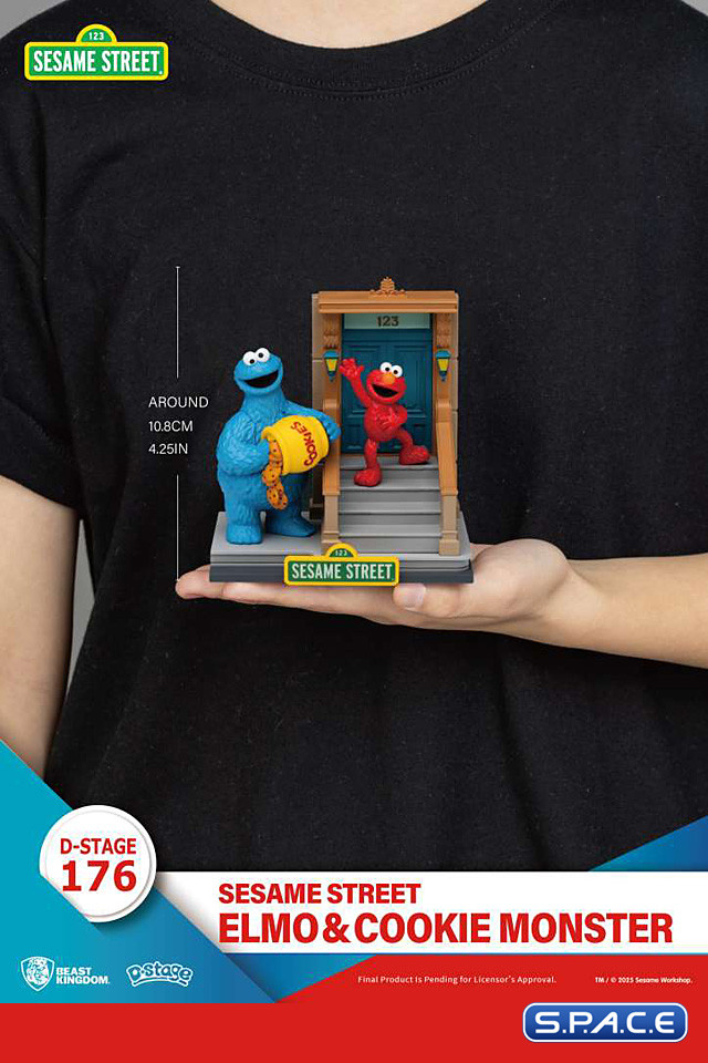 Elmo & Cookie Monster Diorama Stage 176 (Sesame Street)