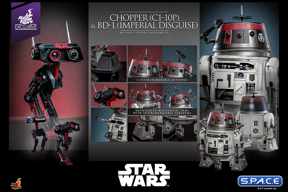 1/6 Scale Chopper C1-10P & BD-1 Imperial Disguise TV Masterpiece Set TMS152 (Star Wars)