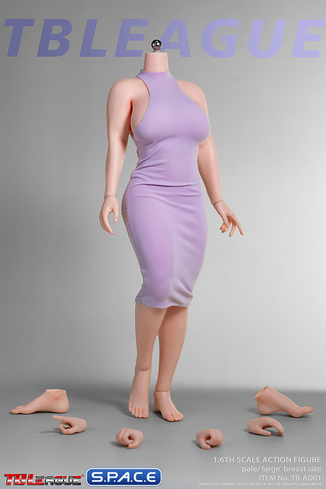 1/6 Scale curvy Seamless female Body AD01 / headless (pale)