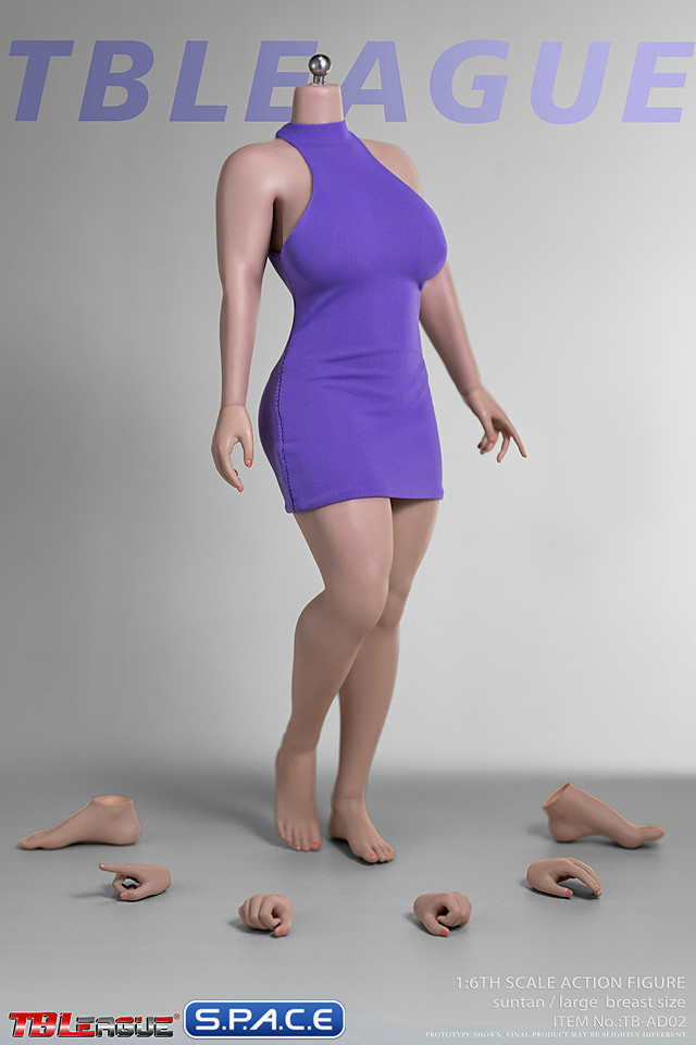 1/6 Scale curvy Seamless female Body AD02 / headless (suntan)