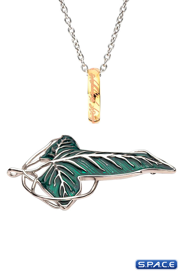 Frodos Elven Brooch & The One Ring with Necklace (Lord of the Rings)