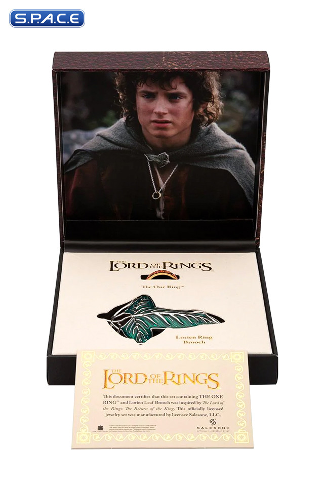 Frodos Elven Brooch & The One Ring with Necklace (Lord of the Rings)