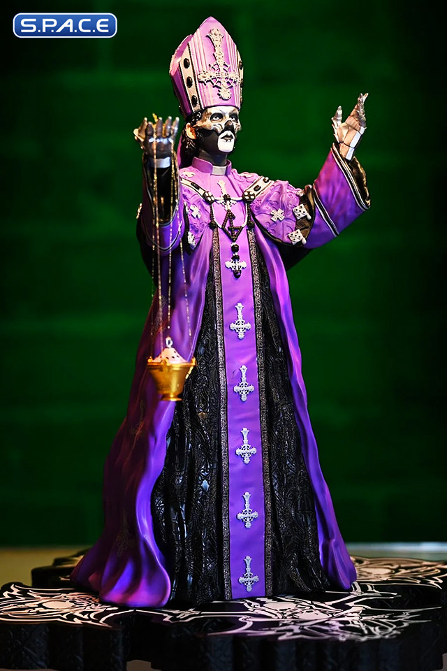 Papa V Perpetua Rock Iconz Statue - Purple Robes Version (Ghost)