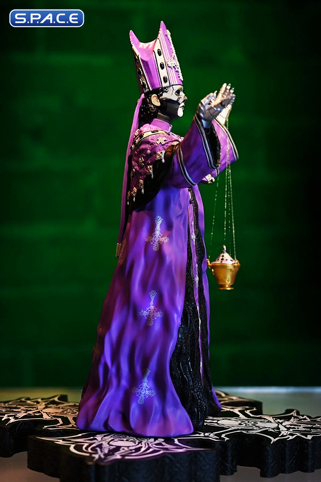 Papa V Perpetua Rock Iconz Statue - Purple Robes Version (Ghost)