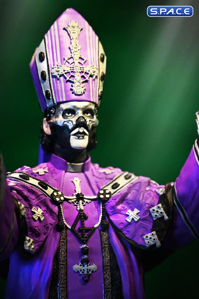 Papa V Perpetua Rock Iconz Statue - Purple Robes Version (Ghost)