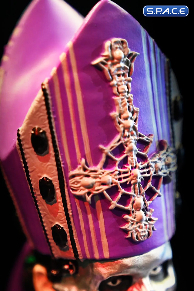 Papa V Perpetua Rock Iconz Statue - Purple Robes Version (Ghost)