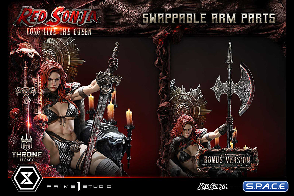 1/3 Scale Red Sonja Long Live the Queen Throne Legacy Statue - Bonus Version (Red Sonja)