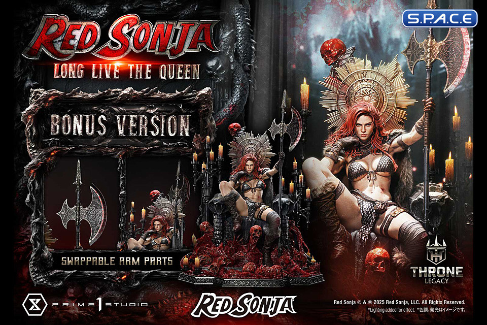 1/3 Scale Red Sonja Long Live the Queen Throne Legacy Statue - Bonus Version (Red Sonja)