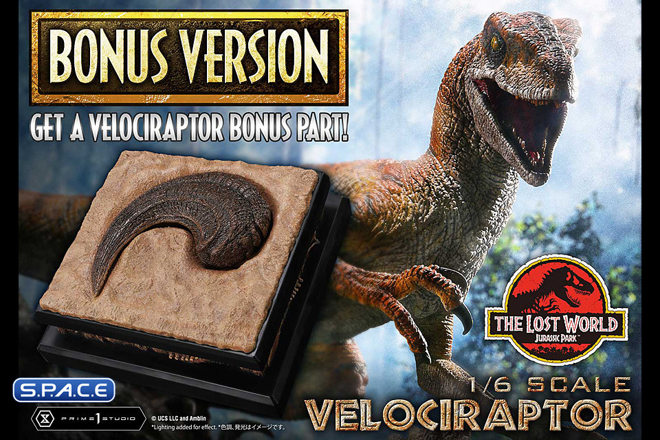 1/6 Scale Velociraptor Legacy Museum Collection Statue - Bonus Version (The Lost World: Jurassic Park)
