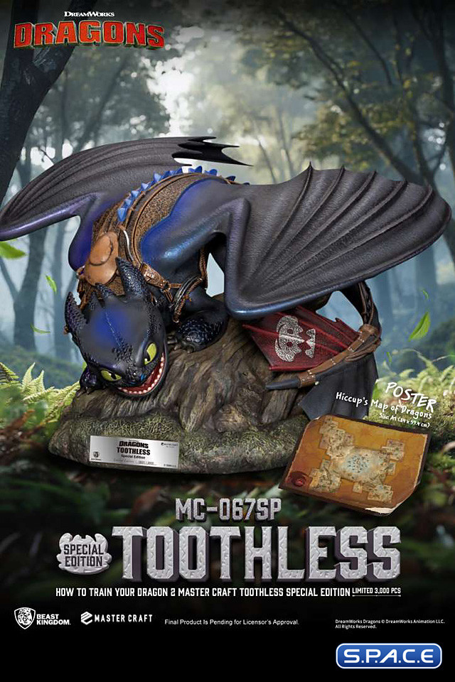 Toothless Master Craft Statue - Special Version (How to Train Your Dragon)