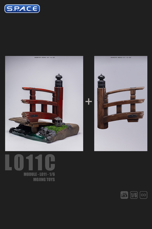 1/6 Scale damaged Bridge Diorama Base Version C
