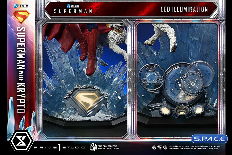 1/3 Scale Superman with Krypto Real Elite Masterline Statue - Bonus Version (Superman)