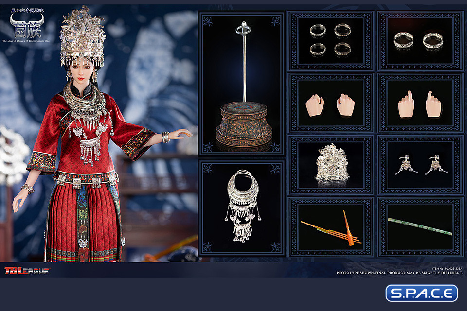 1/6 Scale The Miao of Chinas 56 Ethnic Groups - red Version