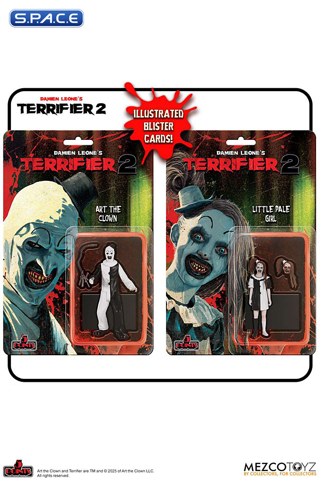 Art the Clown and The Little Pale Girl 5 Points Set (Terrifier 2)