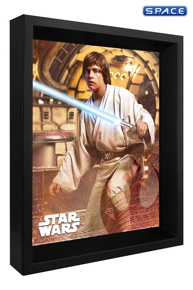 Darth Vader vs. Luke Skywalker framed 3D Lenticular Poster (Star Wars)