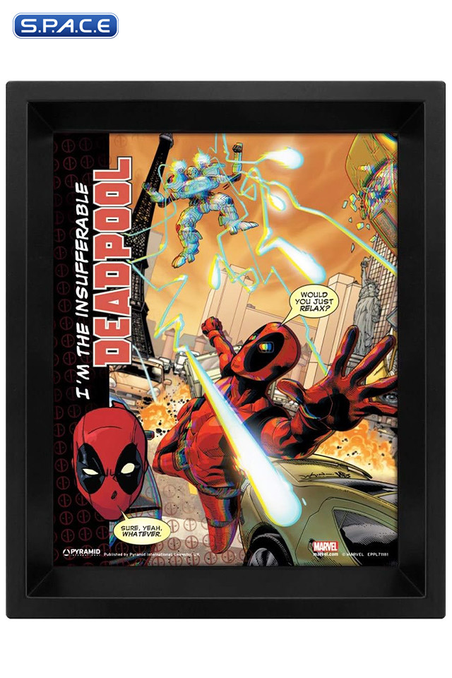 Deadpool �Attack� framed 3D Poster (Marvel)