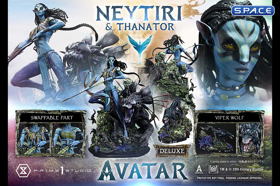 1/4 Scale Neytiri & Thanator Deluxe Real Elite Masterline Statue - Bonus Version (Avatar)