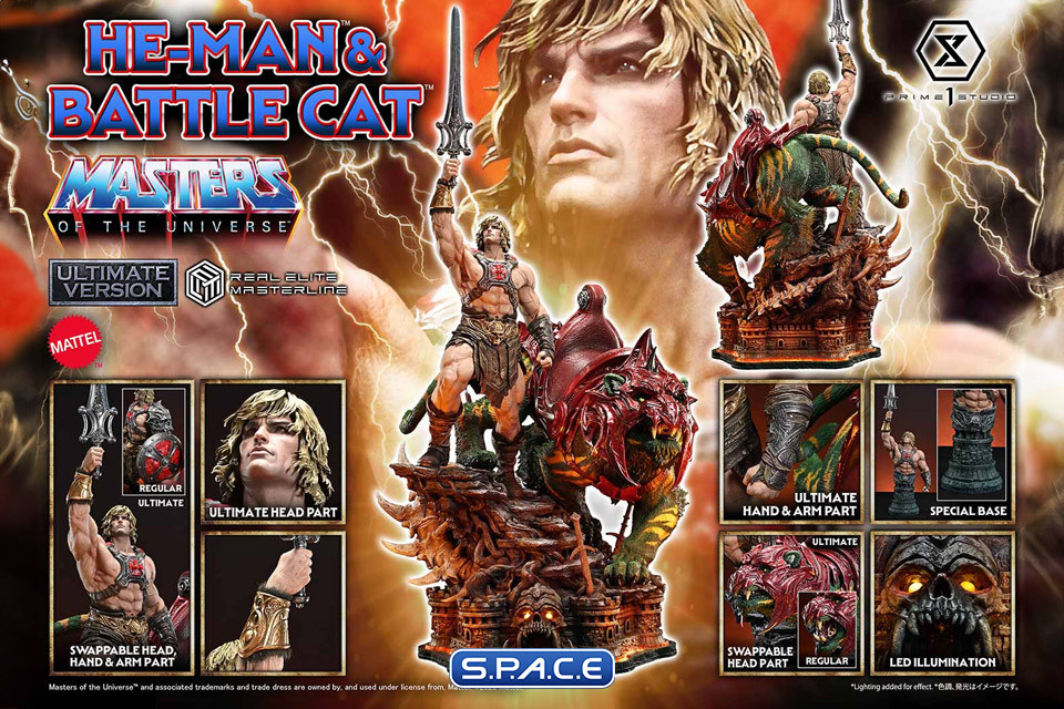 1/4 Scale He-Man & Battle Cat Real Elite Masterline Statue - Ultimate Version (Masters of the Universe)