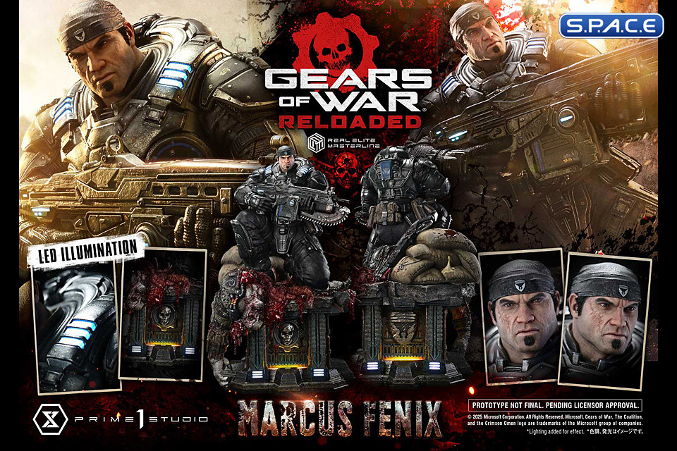 1/3 Scale Marcus Fenix Real Elite Masterline Statue (Gears of War: Reloaded)