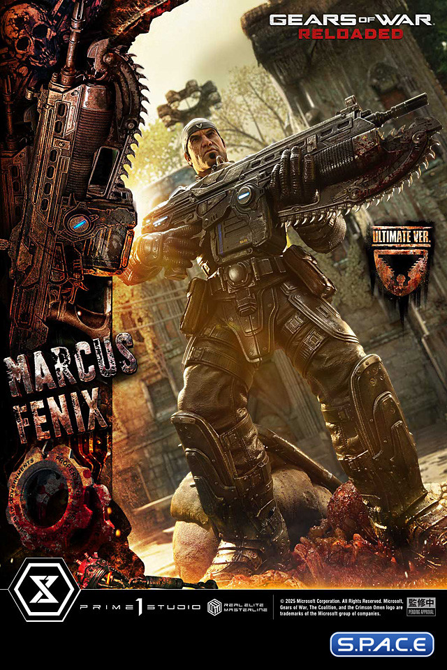 1/3 Scale Marcus Fenix Ultimate Real Elite Masterline Statue - Bonus Version (Gears of War: Reloaded)
