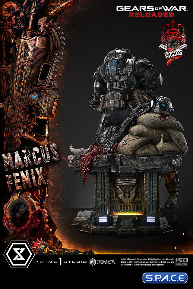 1/3 Scale Marcus Fenix Ultimate Real Elite Masterline Statue - Bonus Version (Gears of War: Reloaded)