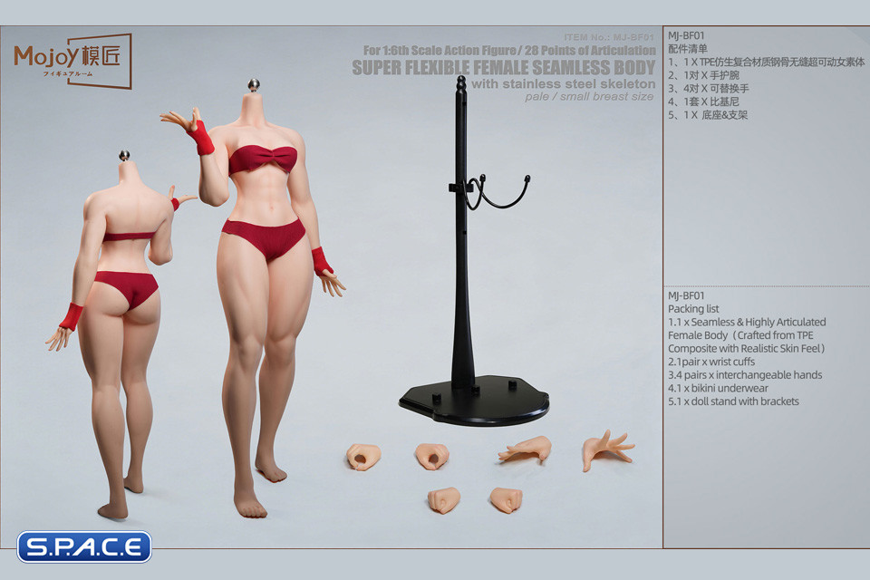 1/6 Scale Seamless Female pale Body BF01 - small breast size