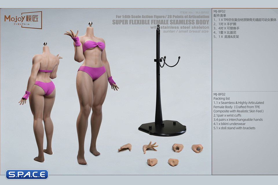 1/6 Scale Seamless Female suntan Body BF02 - small breast size