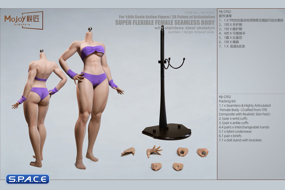 1/6 Scale Seamless Female suntan Body CF02 - large breast size