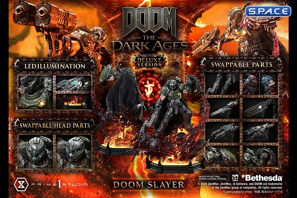 1/4 Scale Doom Slayer Ultimate Premium Masterline - Deluxe Bonus Version (Doom: The Dark Ages)